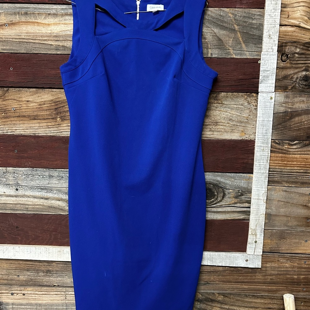 Calvin Klein Women's Royal Blue Midi Dress size 14